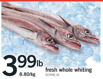 Fortinos Fresh whole whiting offer