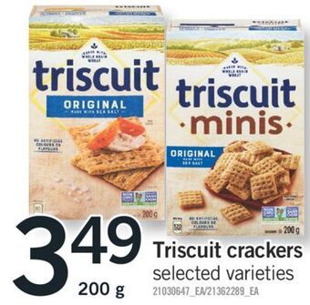 Fortinos Triscuit crackers, 200 g offer