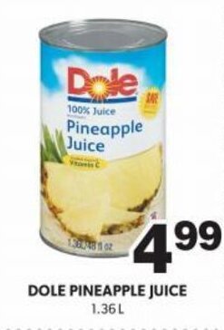 Colemans Dole Pineapple Juice 1.36L offer