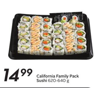 Sobeys California family pack sushi offer