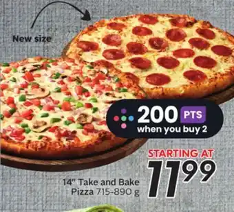 Sobeys 14" take and bake pizza offer