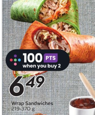 Sobeys Wrap sandwiches offer