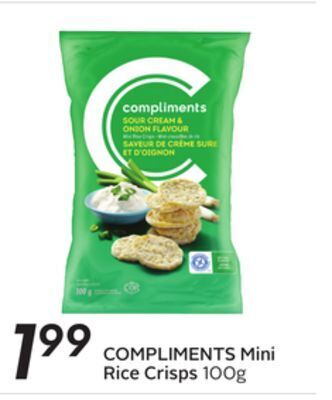 Sobeys Compliments mini rice crisps offer