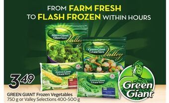 Sobeys Green giant frozen vegetables offer