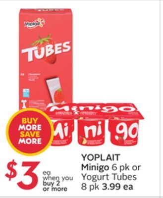 Sobeys Yoplait minigo offer