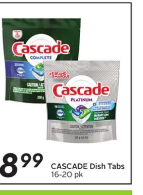 Sobeys Cascade dish tabs offer