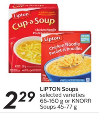 Sobeys Lipton soups offer