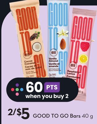 Sobeys Good to go bars offer