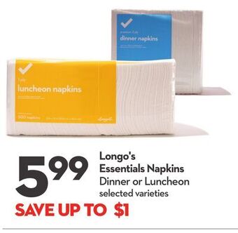 Longo's Longo's essentials napkins offer