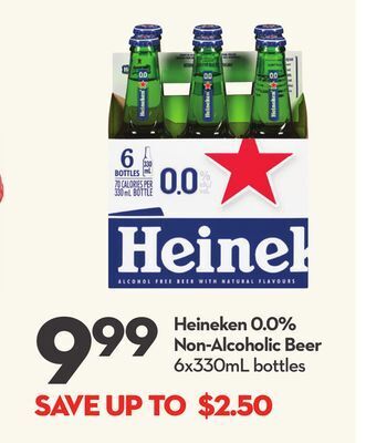 Longo's Heineken 0.0% non-alcoholic beer offer