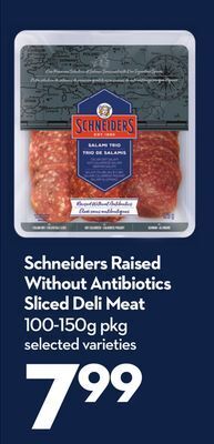 Longo's Schneiders raised without antibiotics sliced deli meat offer