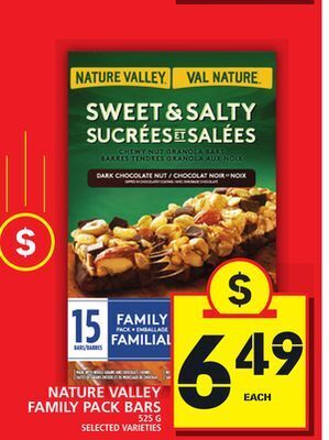 Food Basics Nature valley family pack bars offer