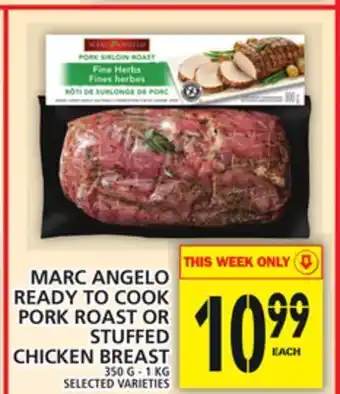 Food Basics Marc angelo ready to cook pork roast or stuffed chicken breast offer
