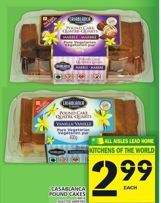 Casablanca pound cakes