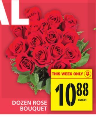 Food Basics Dozen rose bouquet offer