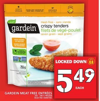 Food Basics Gardein meat free entrées offer