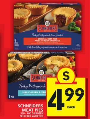 Food Basics Schneiders meat pies offer