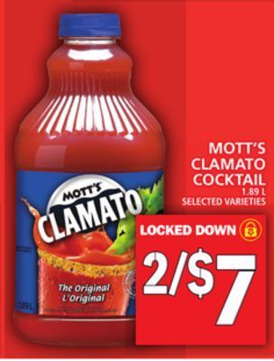 Food Basics Mott's clamato cocktail offer