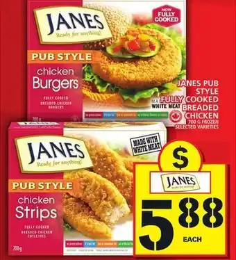 Food Basics Janes pub style fully cooked breaded chicken offer