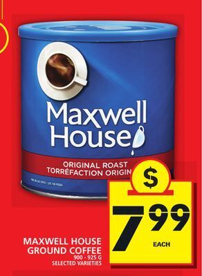 Food Basics Maxwell house ground coffee offer