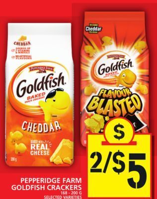 Food Basics Pepperidge farm goldfish crackers offer