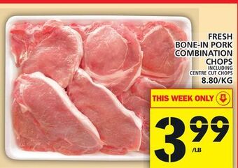 Food Basics Fresh bone-in pork combination chops offer