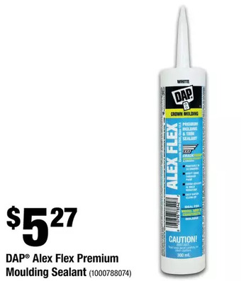 Home Depot Dap alex flex premium moulding sealant offer