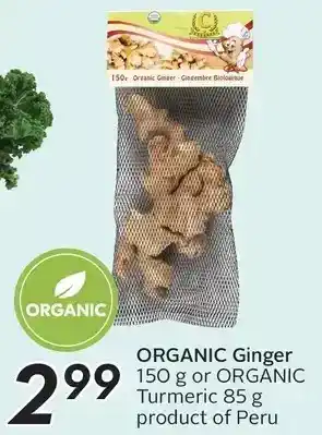 Sobeys Organic ginger or organic turmeric offer