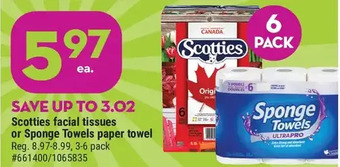 Giant Tiger Scotties facial tissues offer