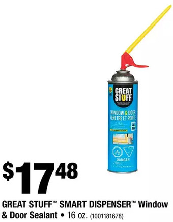 Home Depot Great stuff smart dispenser window & door sealant offer
