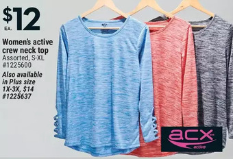 Giant Tiger Acx women's active crew neck top offer