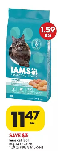 Giant Tiger Iams cat food offer