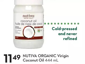 Sobeys Nutiva organic virgin coconut oil offer