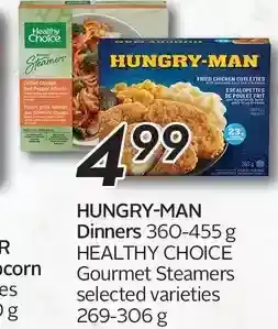 Sobeys Hungry-man dinners | healthy choice gourmet steamers offer