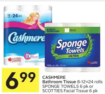 Foodland Cashmere bathroom tissue | sponge towels or scotties facial tissue offer