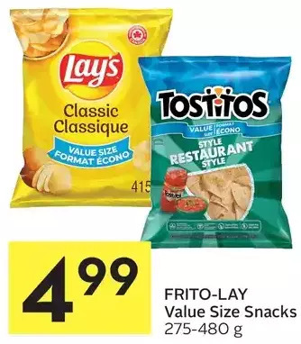 Foodland Frito-lay value size snacks offer