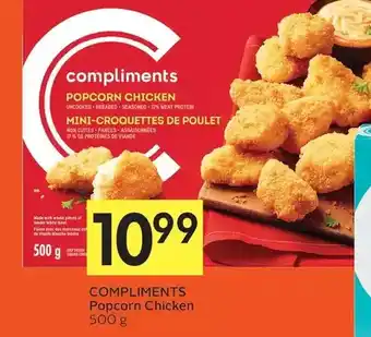 Foodland Compliments popcorn chicken offer