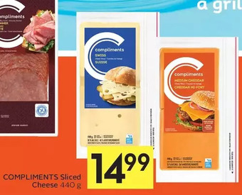 Foodland Compliments sliced cheese offer