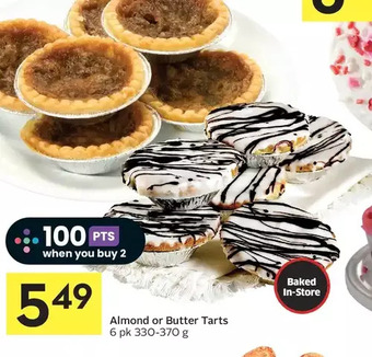 Foodland Almond or butter tarts offer