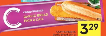 Foodland Compliments garlic bread offer