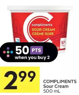 Foodland Compliments sour cream offer