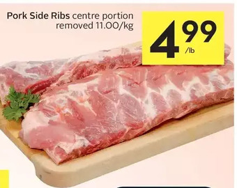 Foodland Pork side ribs offer