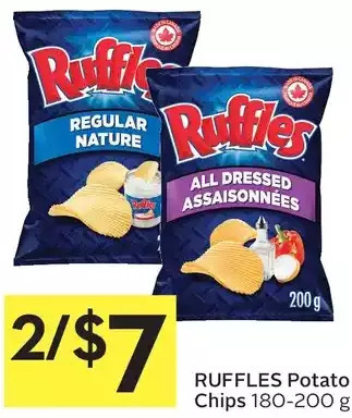 Foodland Ruffles potato chips offer