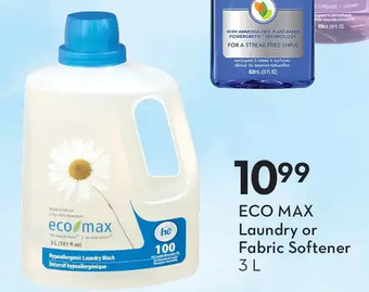 Sobeys Eco max laundry or fabric softener offer