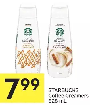 Foodland Starbucks coffee creamers offer