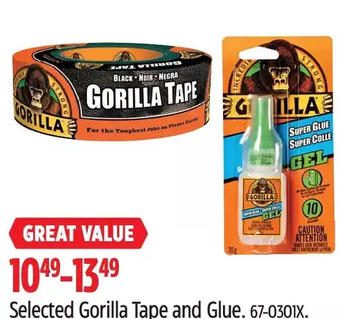 Canadian Tire Gorilla tape and glue offer