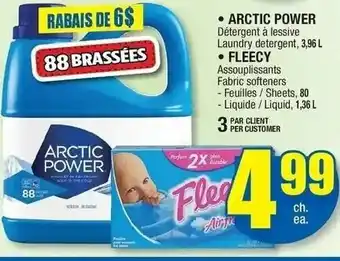 Jean Coutu Arctic Power Laundry Detergent, Fleecy Fabric softeners offer