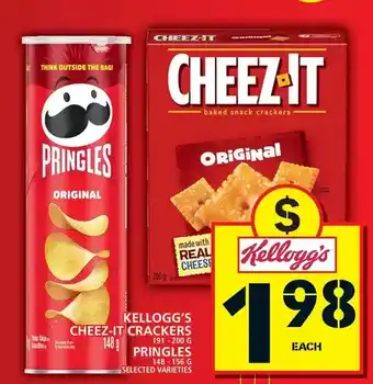 Food Basics Kellogg's cheez-it crackers, pringles offer