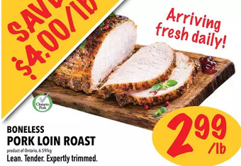Farm Boy Boneless pork loin roast offer