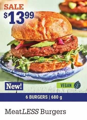 M & M Food Market Meatless burgers offer